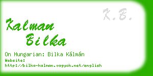kalman bilka business card